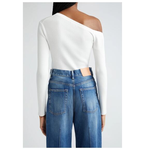 STAUD Craftsman One-Shoulder Rib Cardigan Size XS - Picture 2 of 10